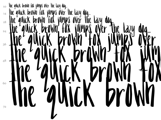 Mix Tumble font waterfall